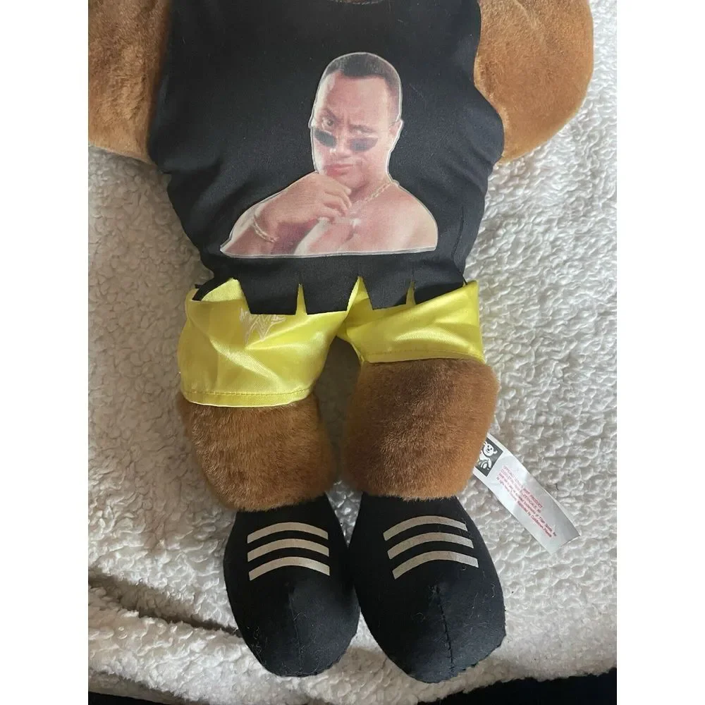 Officially Licensed WWF Cuddletown Friends Bear‎ Plush The Rock